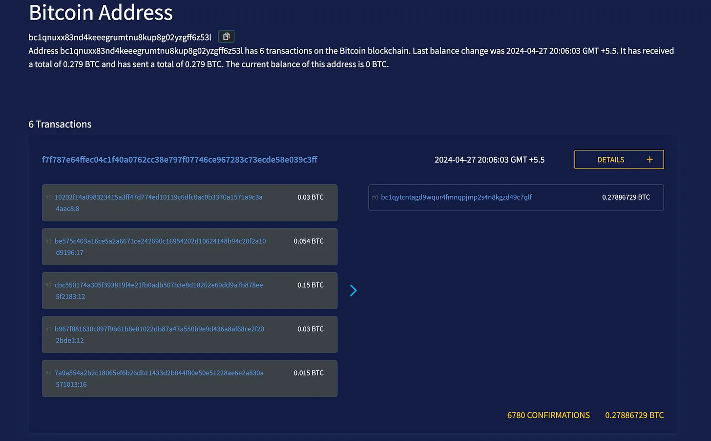 BTC Wallet Transactions